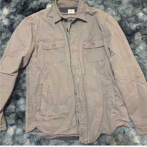 Faherty grey shirt jacket, size medium